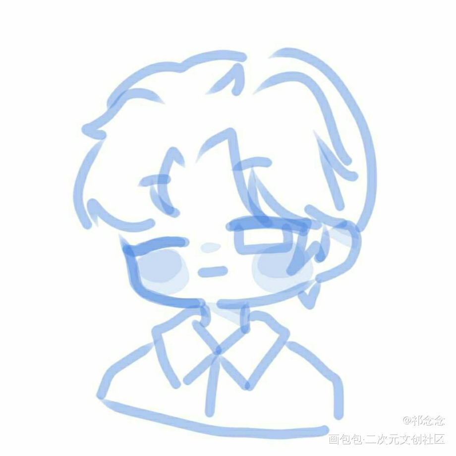 丁汉白_碎玉投珠Q版绘画作品