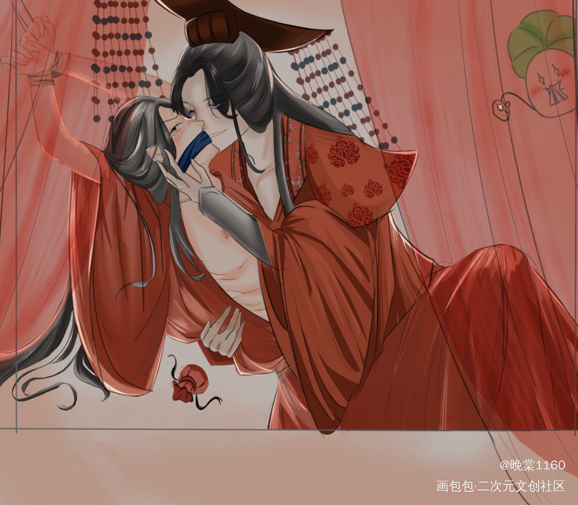 二哈和他的白猫师尊_二哈和他的白猫师尊燃晚绘画作品