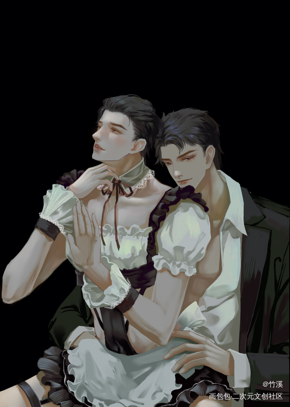 无面具版_针锋对决188男团原顾绘画作品