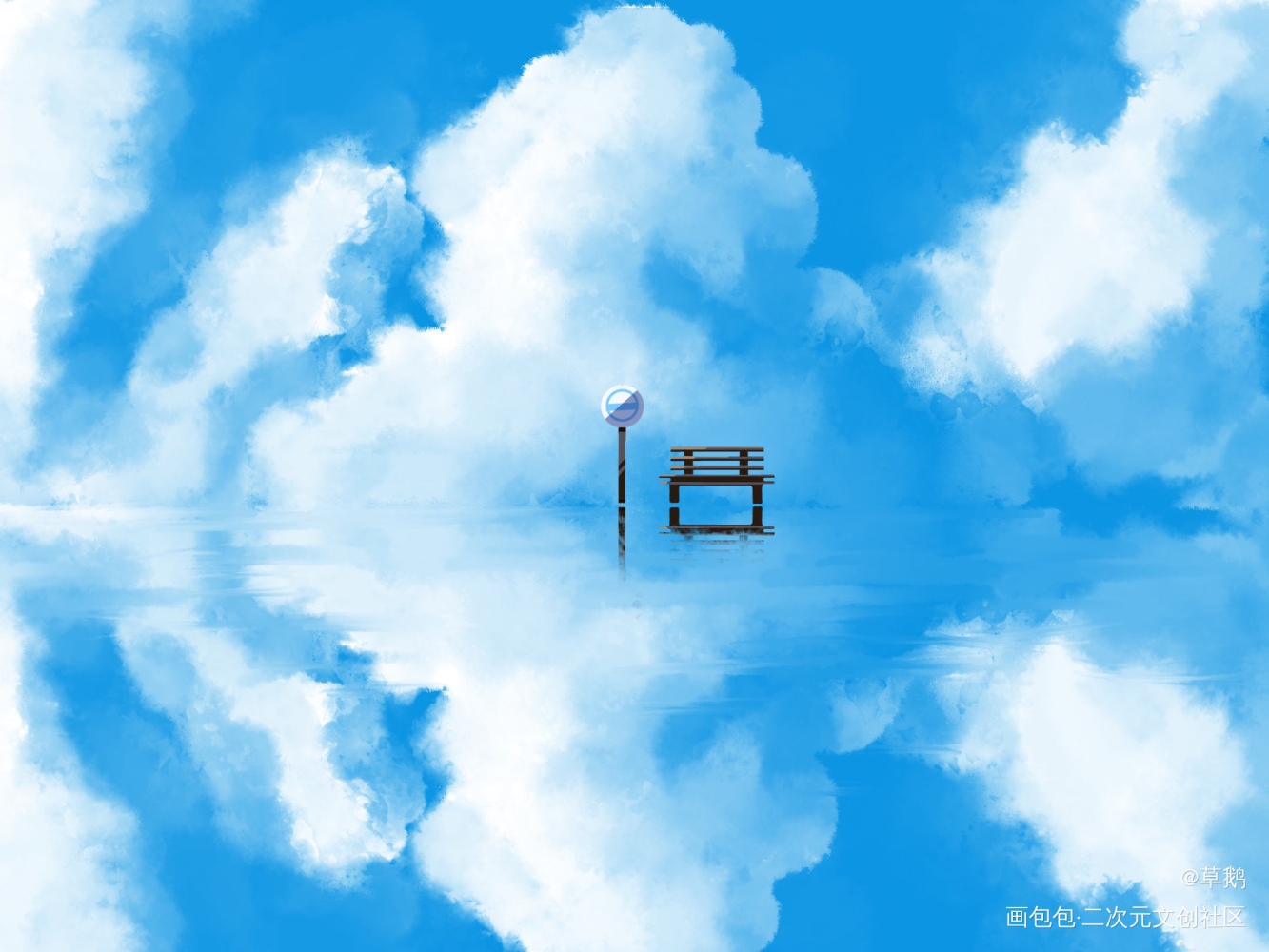 玻利维亚的车站_手绘立绘平涂绘画作品