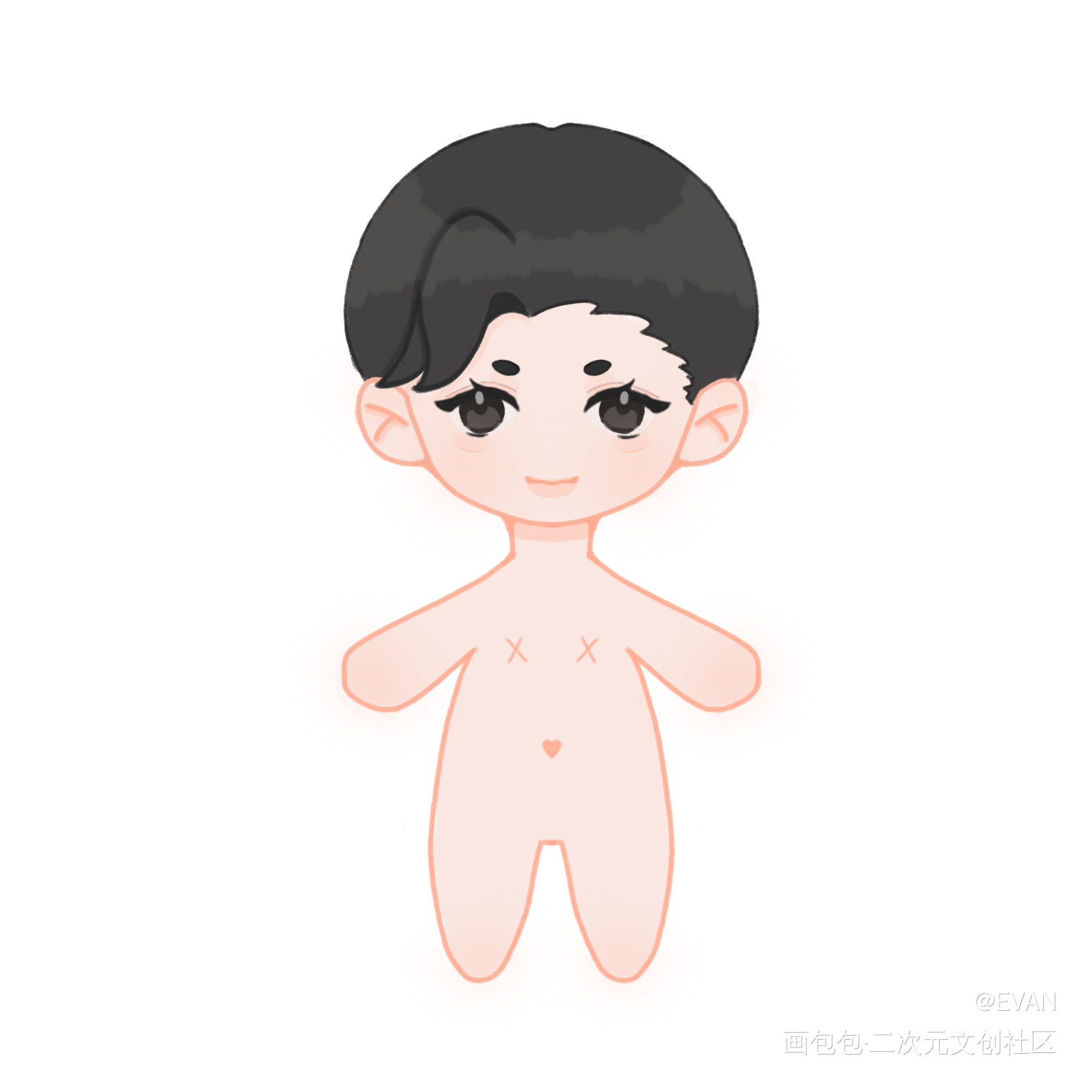 _你却爱着一个傻逼李简Q版绘画作品