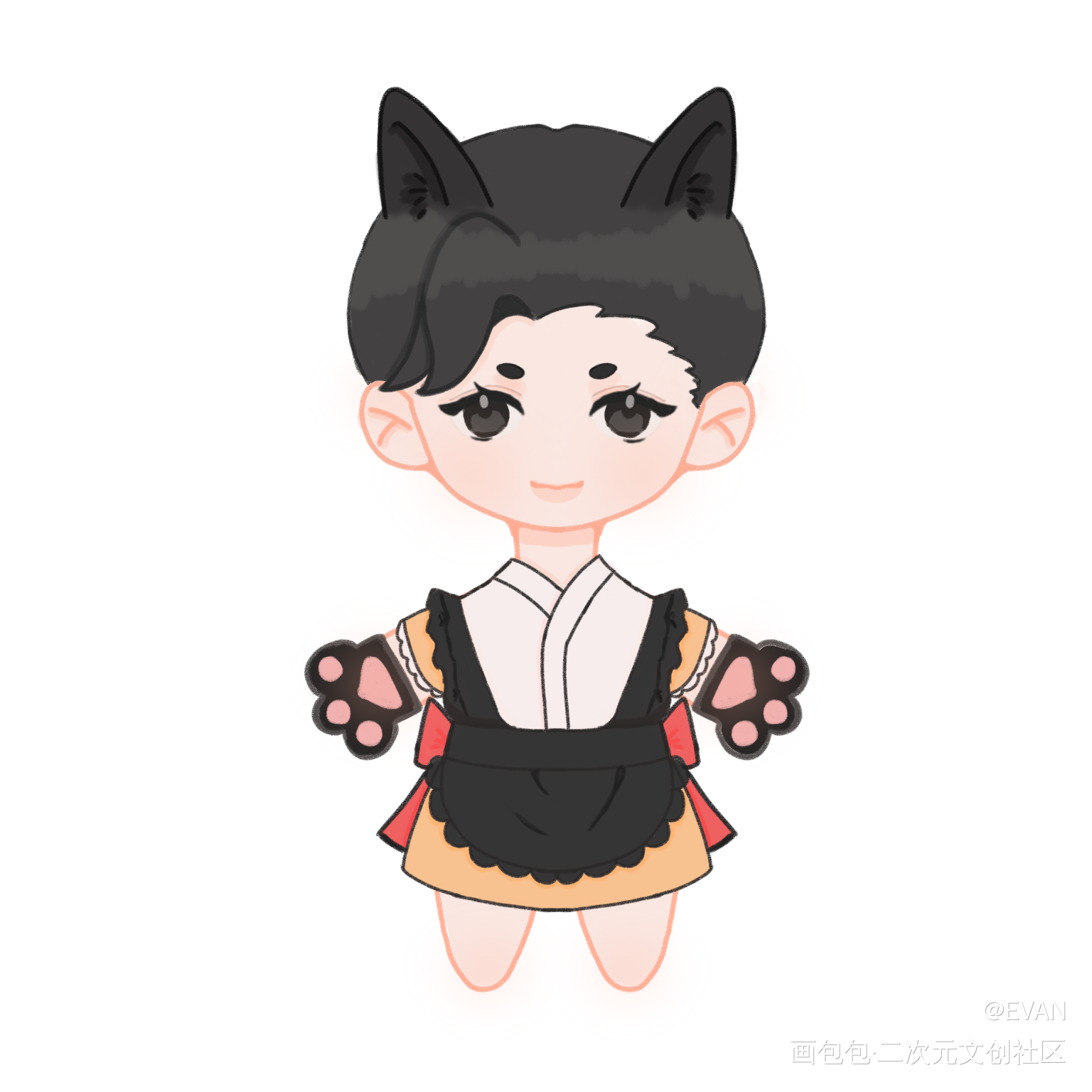 _你却爱着一个傻逼李简Q版绘画作品
