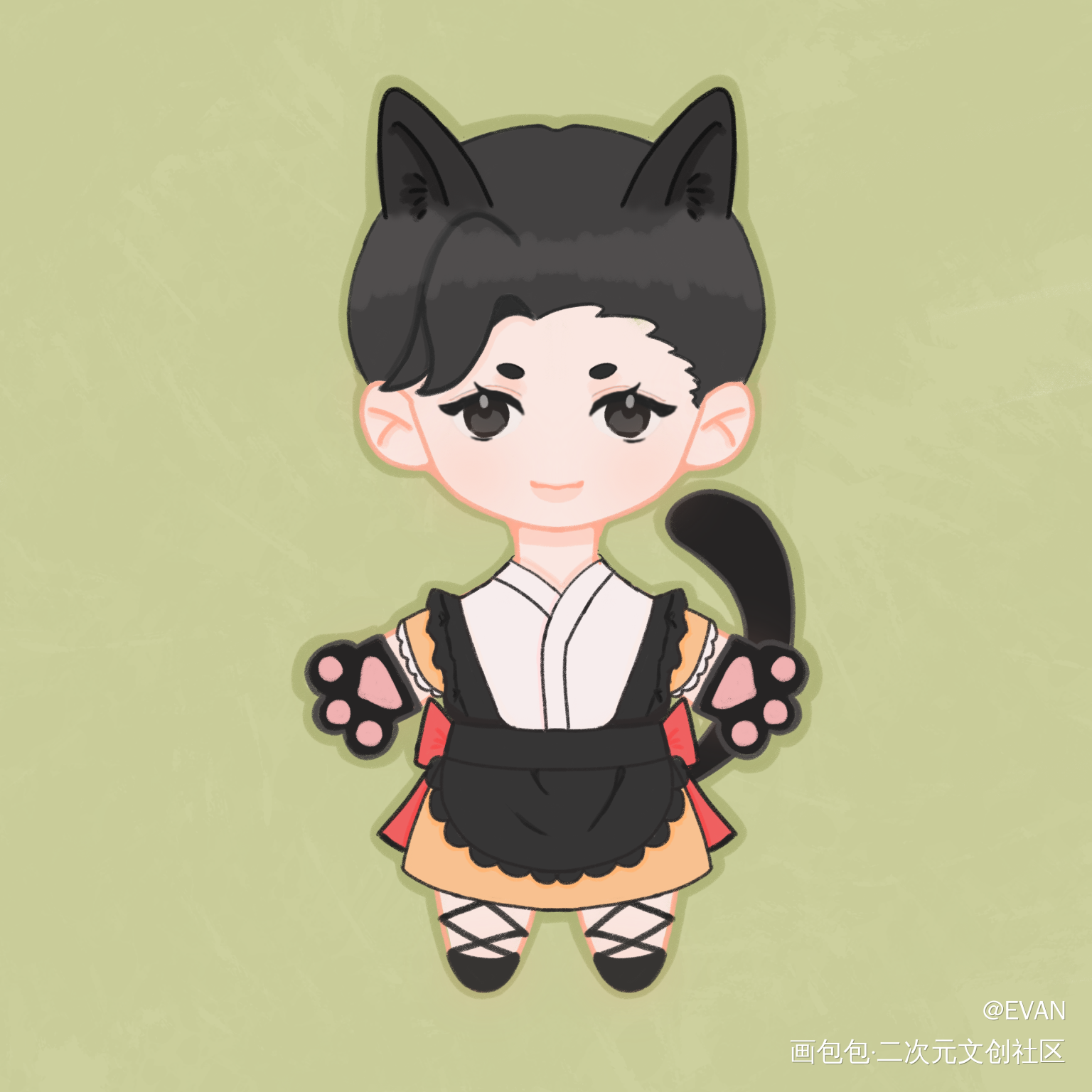 _你却爱着一个傻逼李简Q版绘画作品