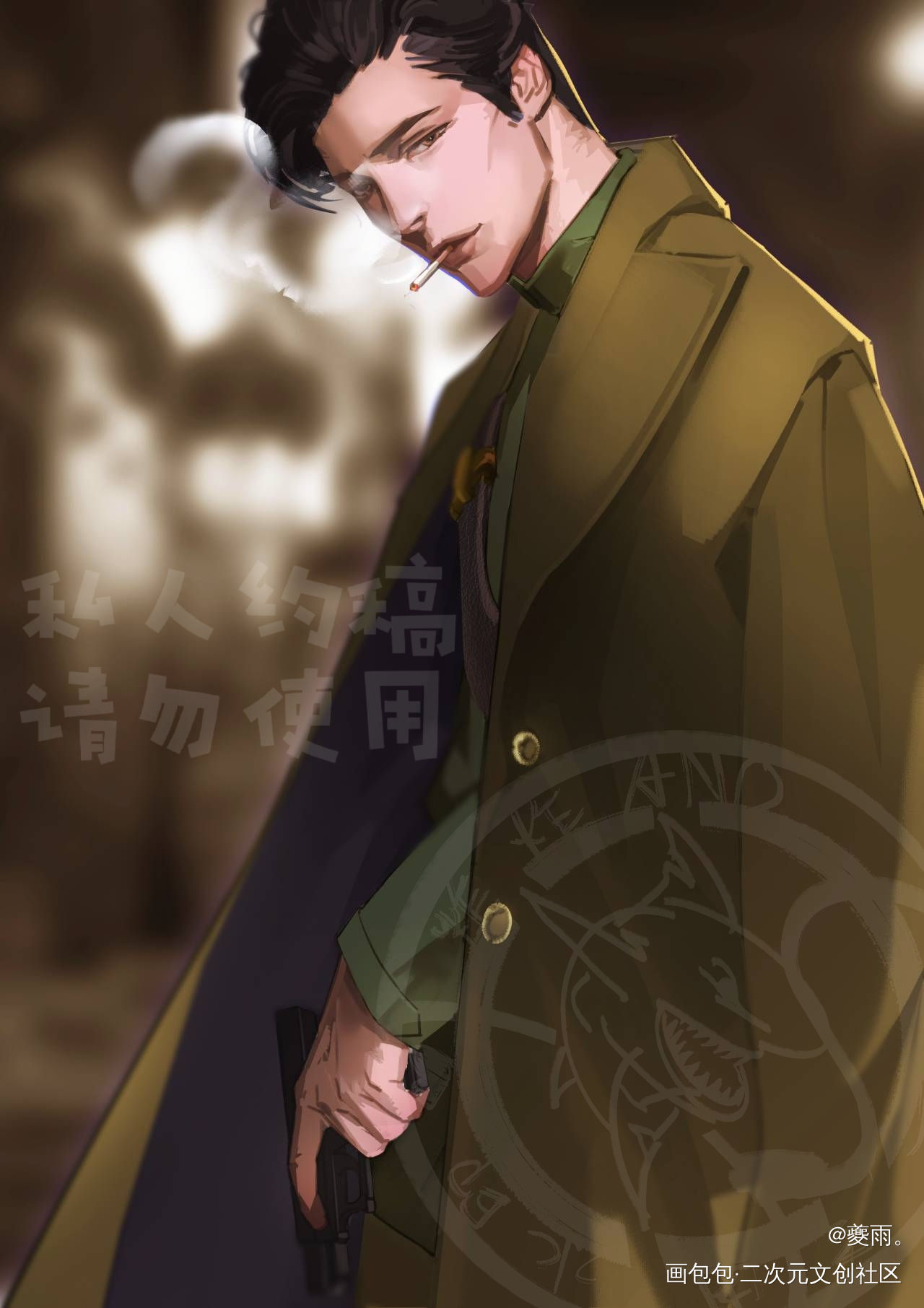 我将朝你心脏开枪。_你却爱着一个傻逼188男团简隋英绘画作品
