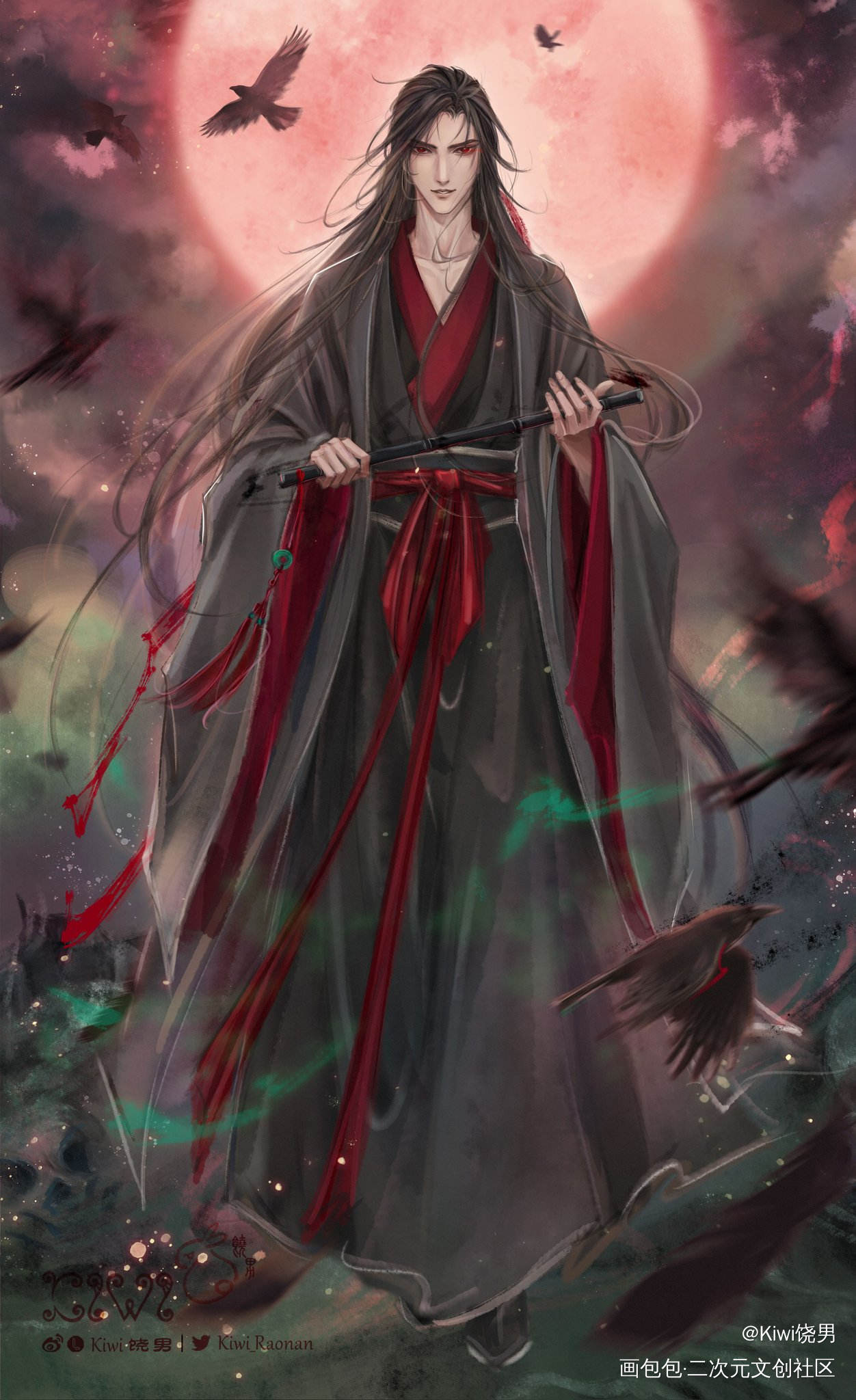 《夷陵老祖》_魔道祖师魏婴夷陵老祖魏无羡绘画作品