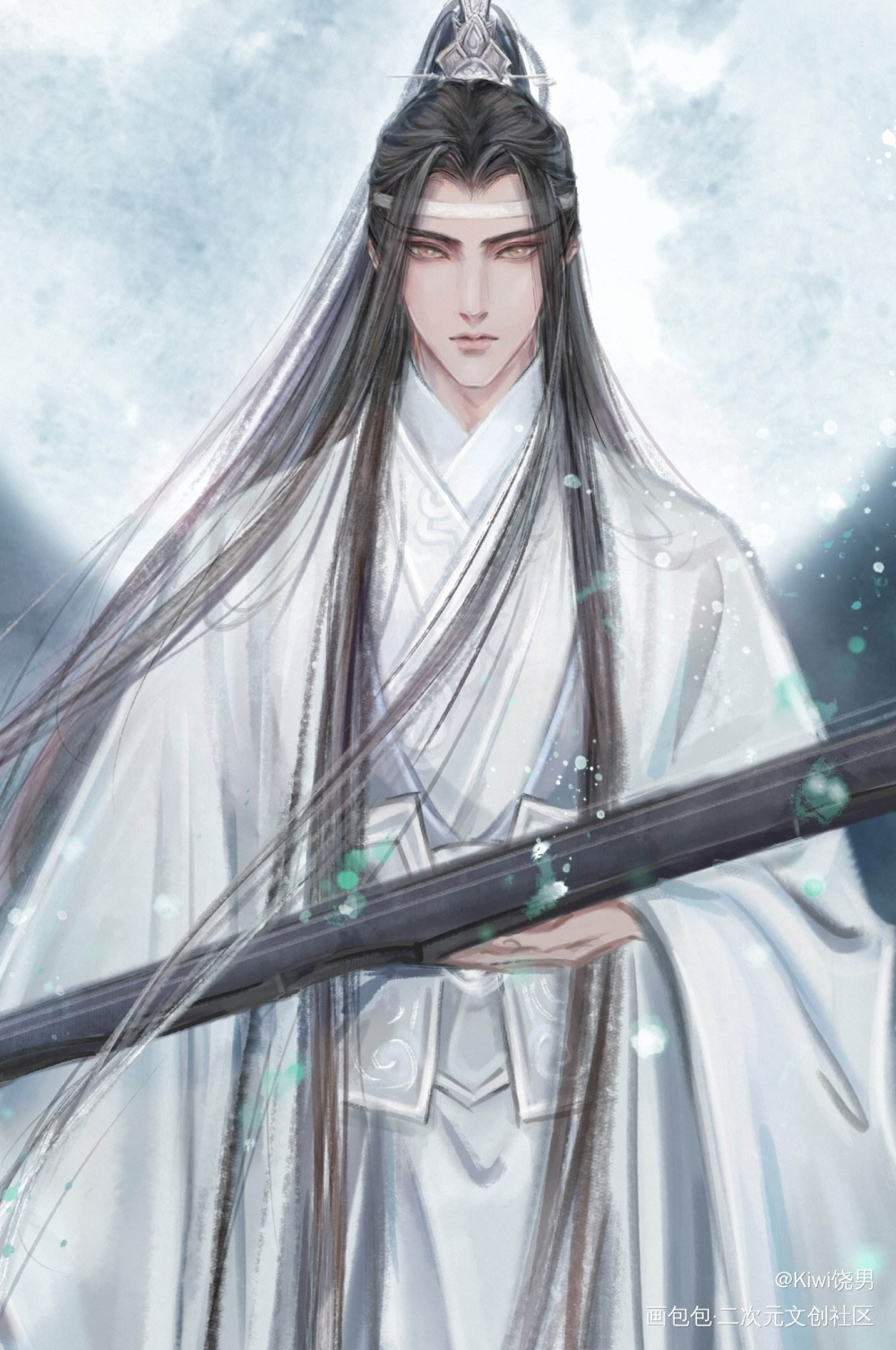 《含光君》_魔道祖师蓝湛蓝忘机含光君绘画作品