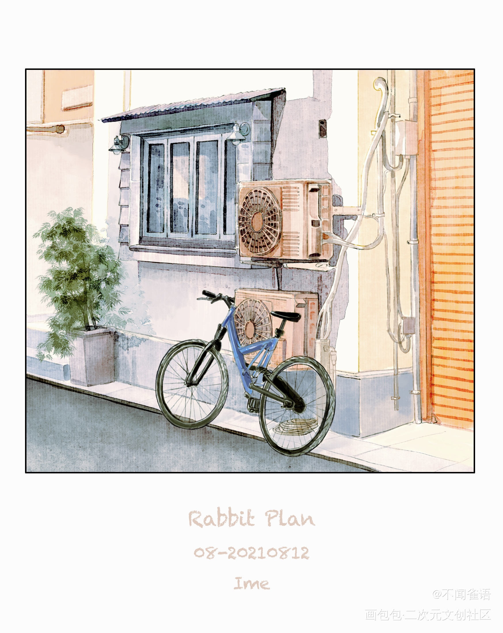 rabbit plan 08_水彩板绘原创绘画作品