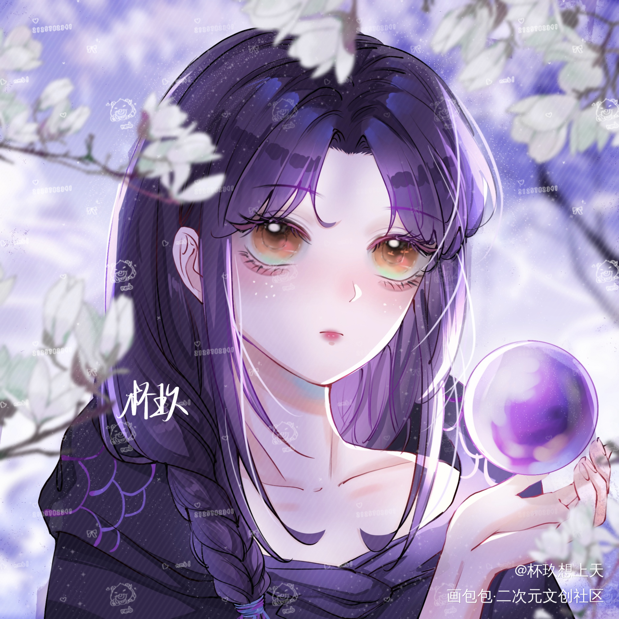 半月_天官赐福绘画作品