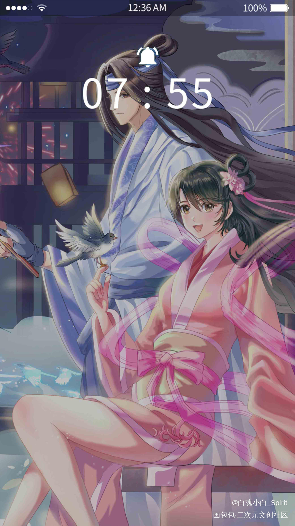 七夕_日系我要上首推插画牛郎织女七夕节原创oc绘画作品
