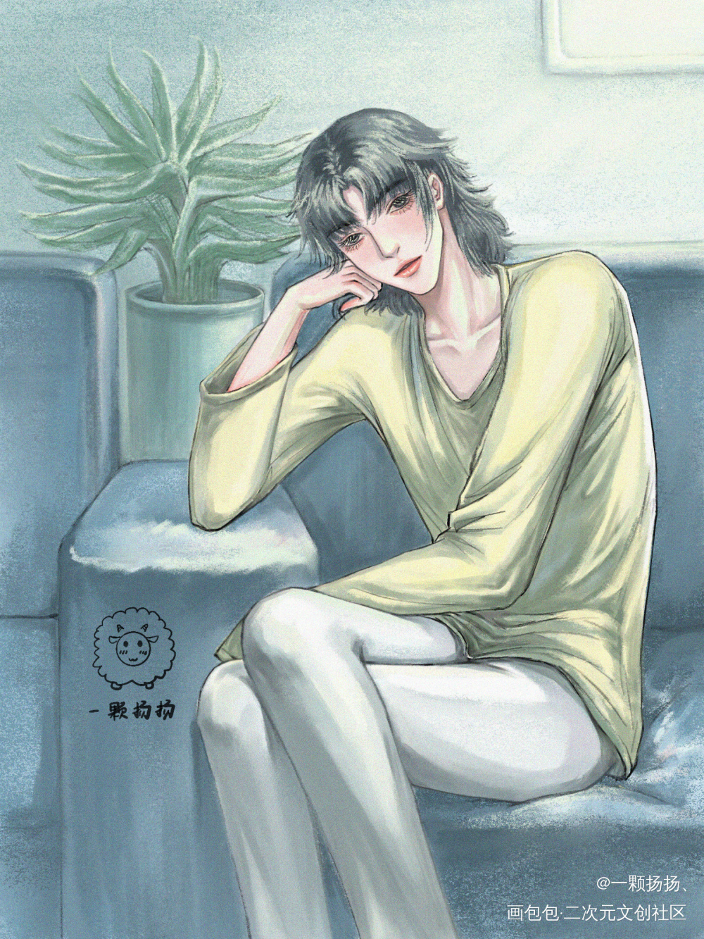 寒寒望妻石_一醉经年188男团寒故宋居寒绘画作品
