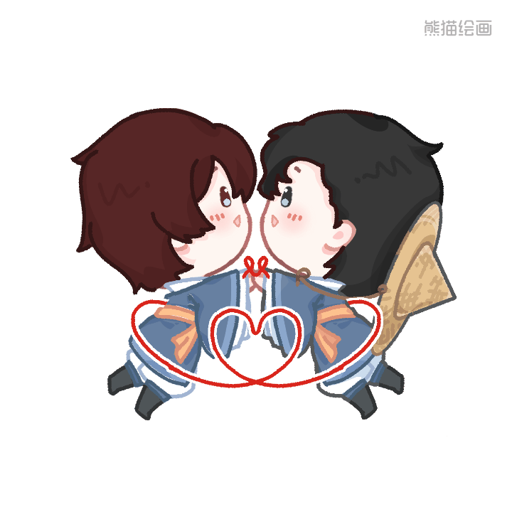 李简七夕贺图_188男团李简Q版绘画作品