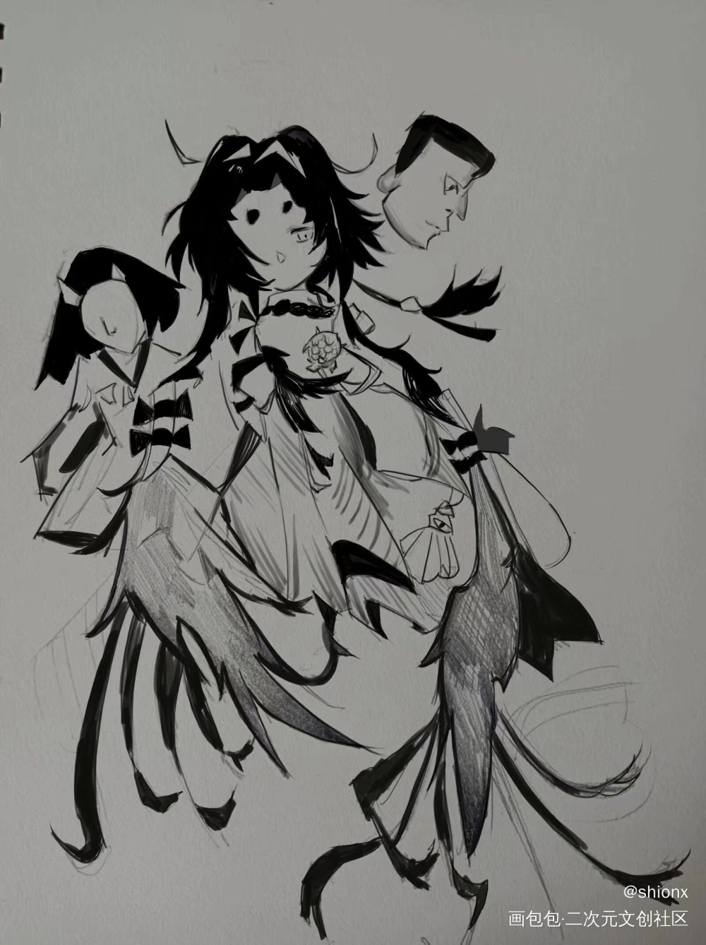笼目鸟 小狐狸_阴阳师面灵气源九郎狐绘画作品
