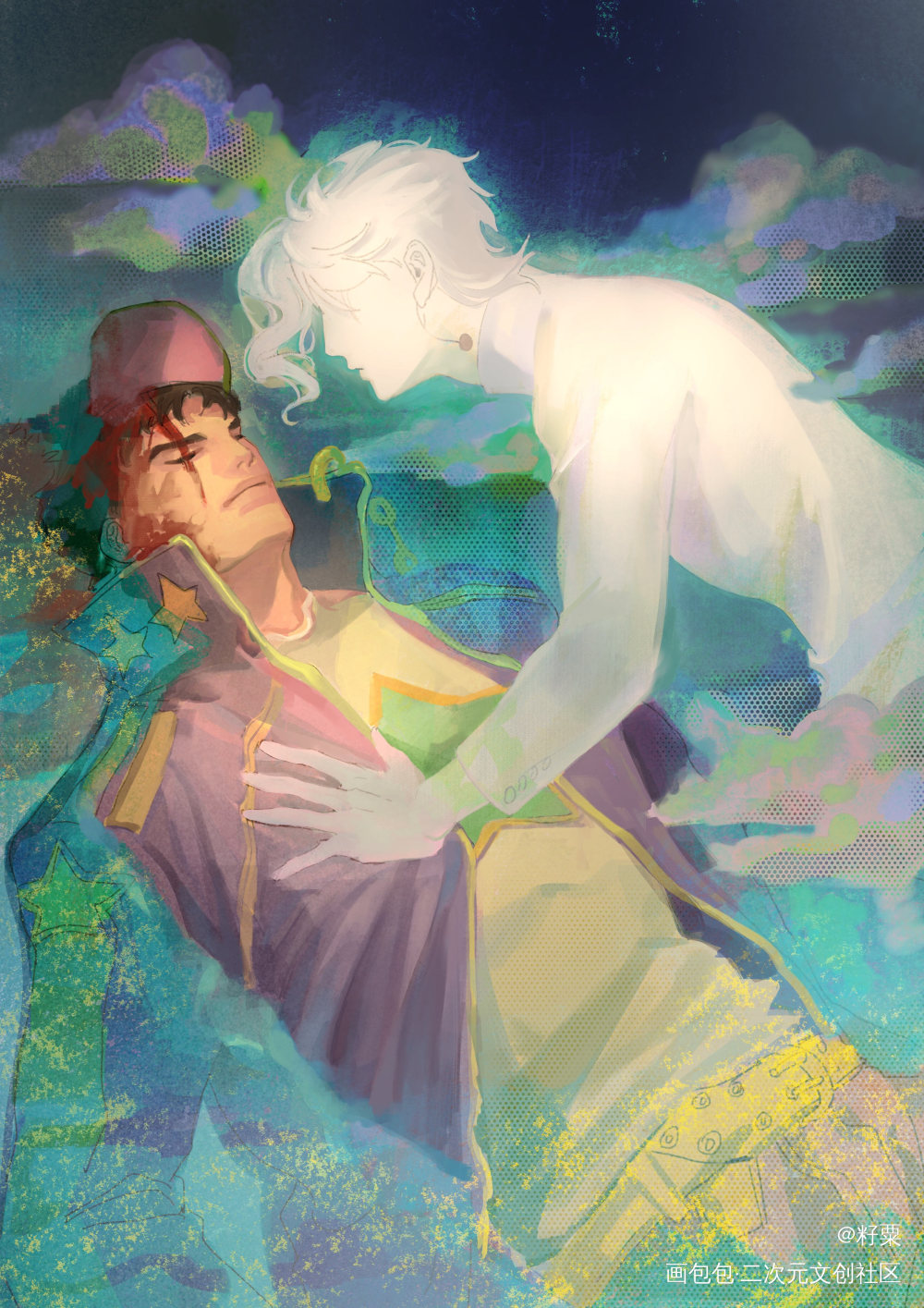 _JOJO的奇妙冒险承花空条承太郎花京院典明绘画作品