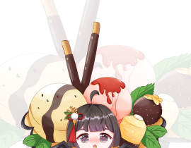 甜品小元宵_绘画作品