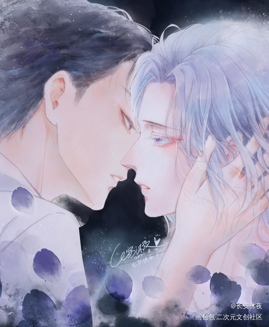 画个舟渡情头~七夕快乐！_默读舟渡板绘绘画作品