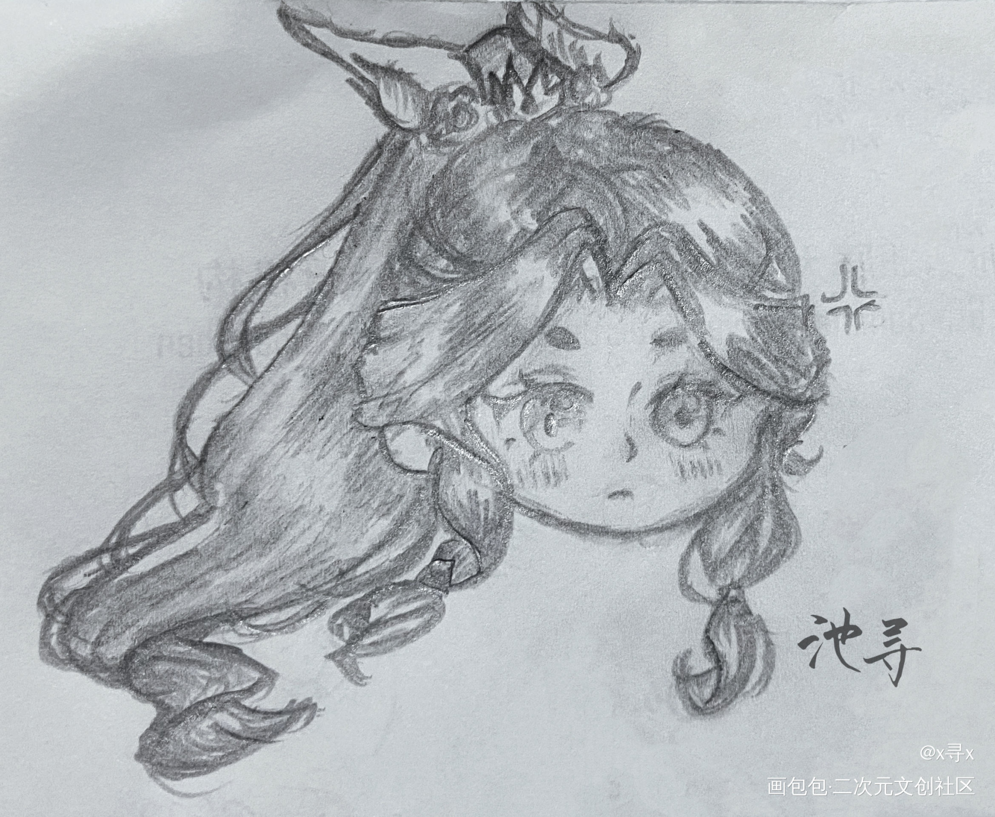 谢怜_天官赐福谢怜手绘古风绘画作品