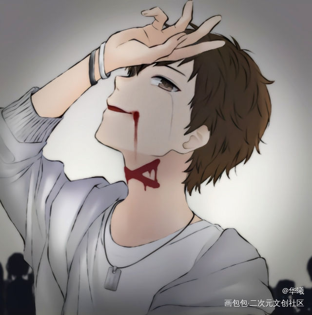 老早之前画的一个小三爷_盗墓笔记吴邪手绘绘画作品