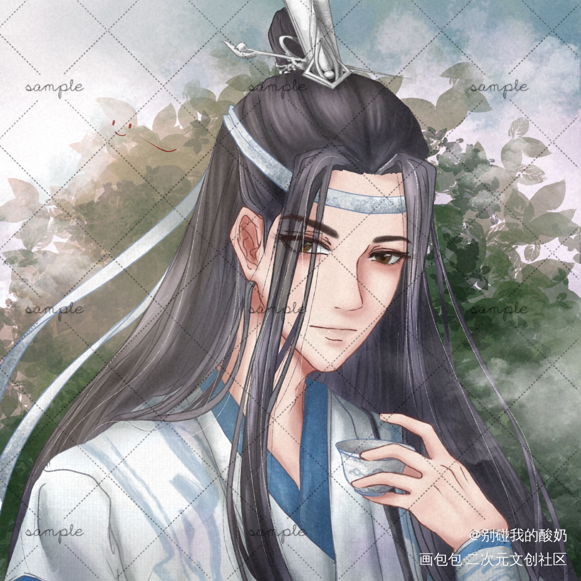 忘机_魔道祖师忘羡墨香铜臭绘画作品