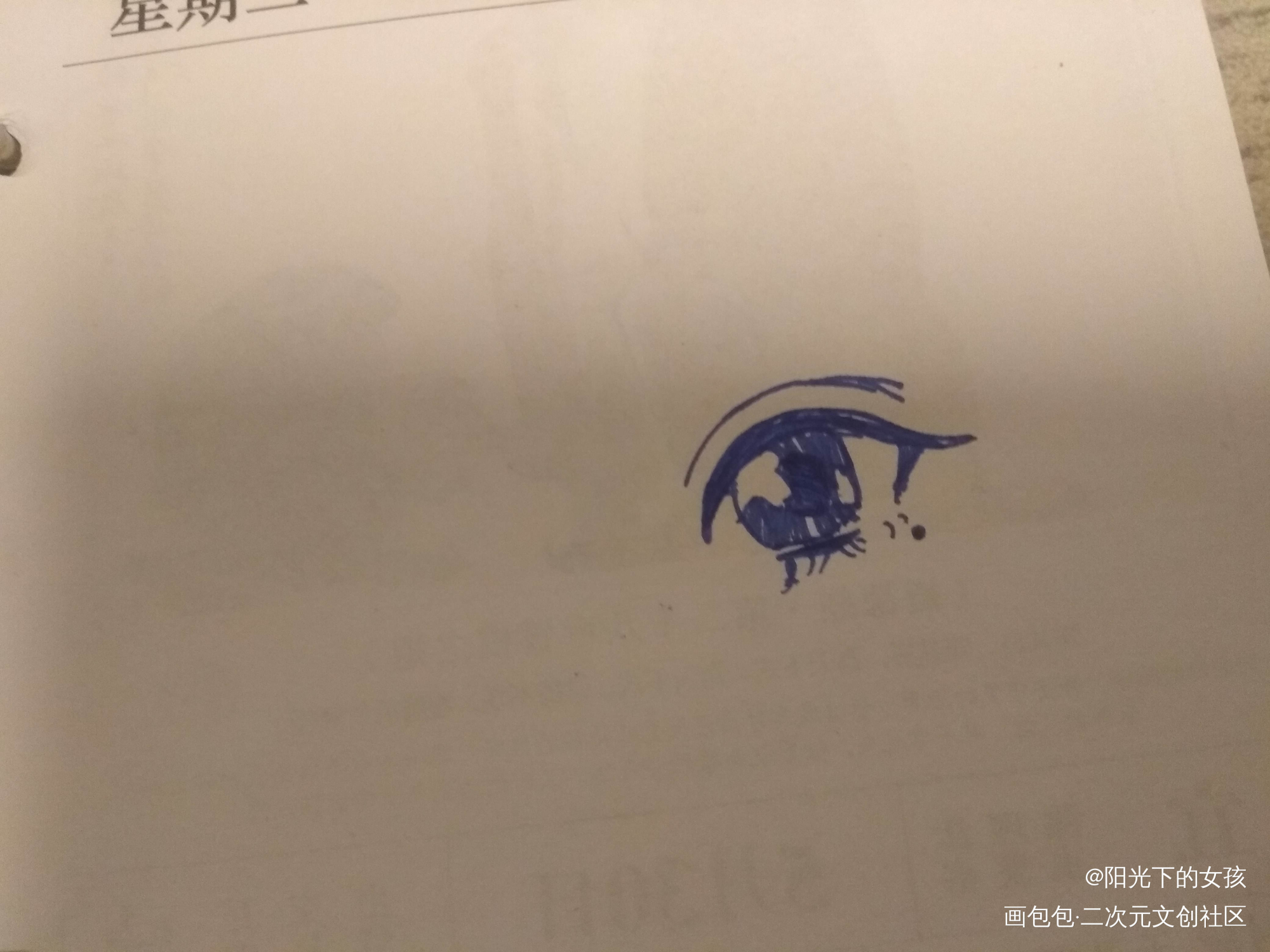 眼睛???_手写绘画作品