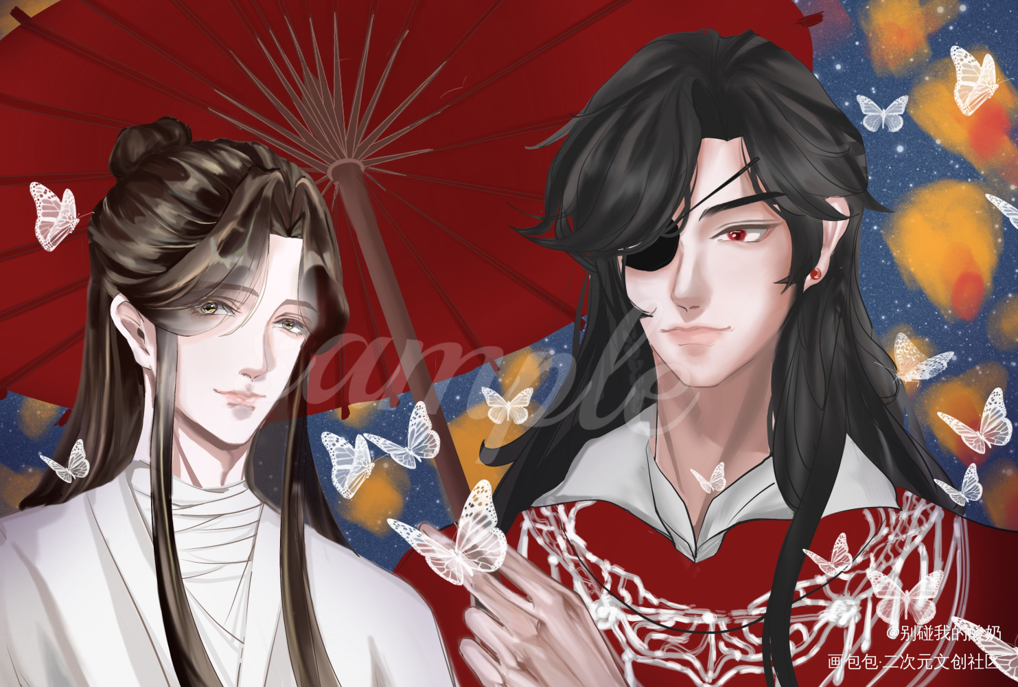 天官赐福，百无禁忌_天官赐福花怜墨香铜臭绘画作品