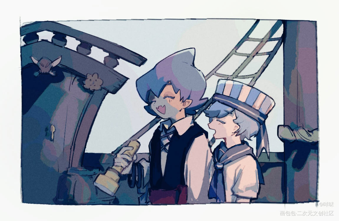 _跑跑姜餅人绘画作品