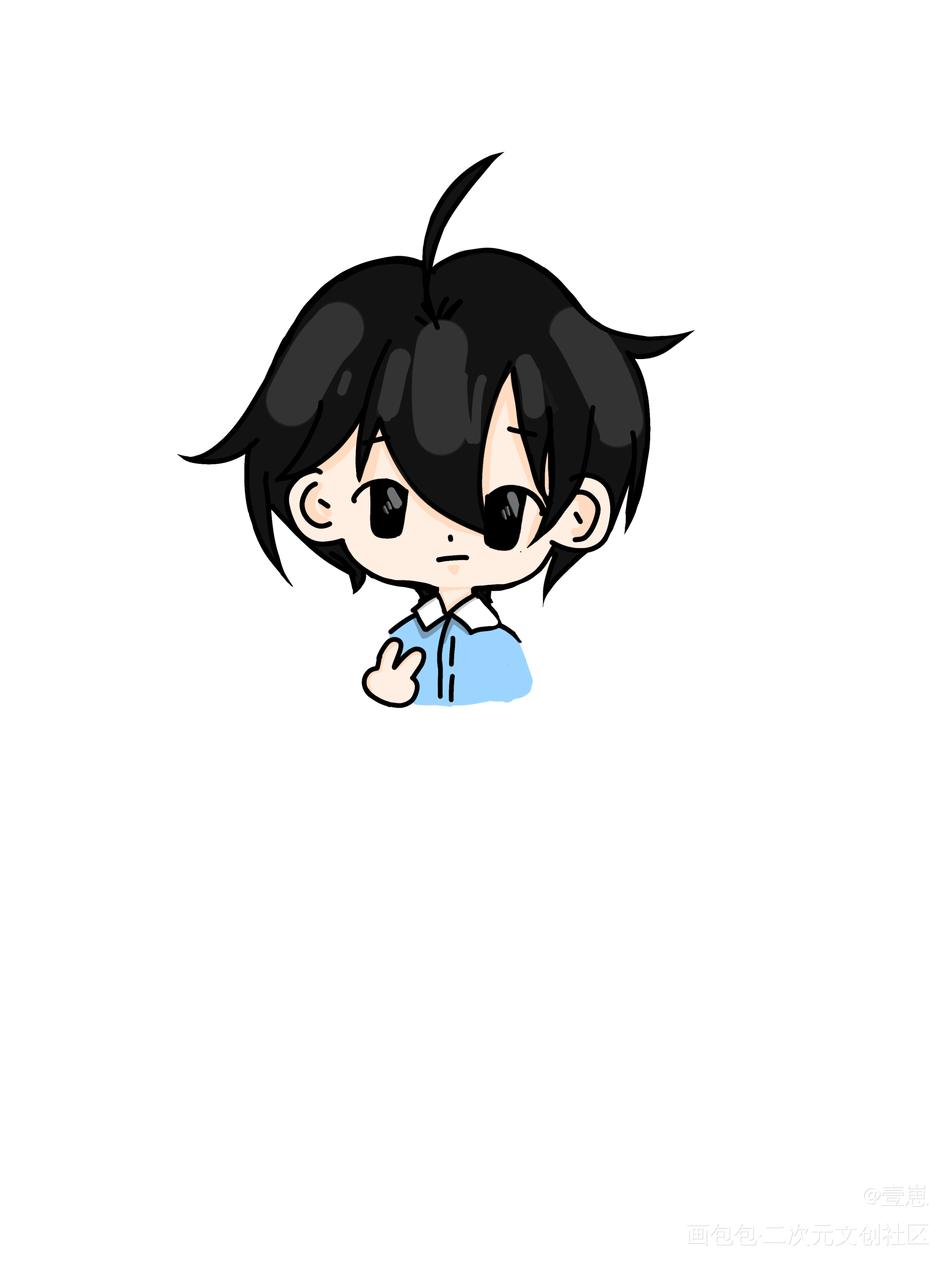 谢俞小朋友_伪装学渣谢俞Q版绘画作品