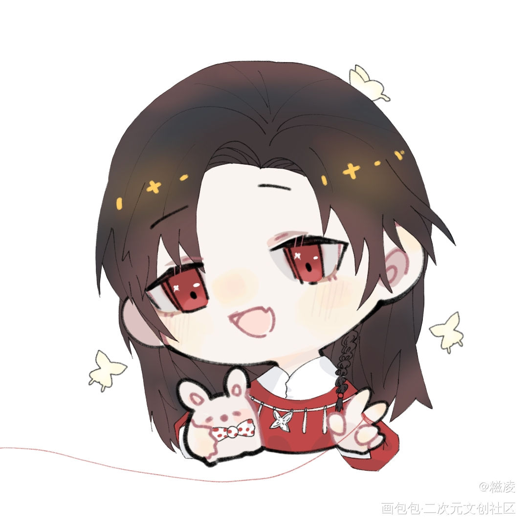 天官赐福，百无禁忌。_天官赐福花怜平涂Q版绘画作品