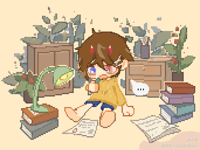 朋友的自设_Q版指绘绘画作品