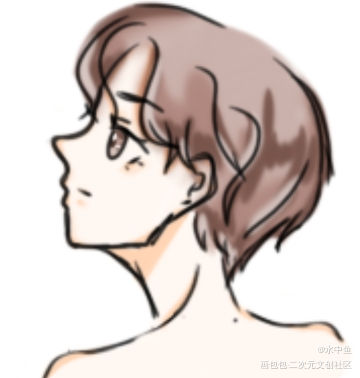 仰望_平涂指绘原创oc绘画作品