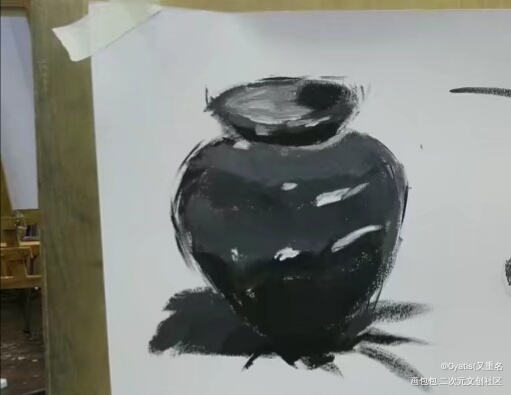罐罐1_手绘黑白绘画练习临摹绘画绘画作品