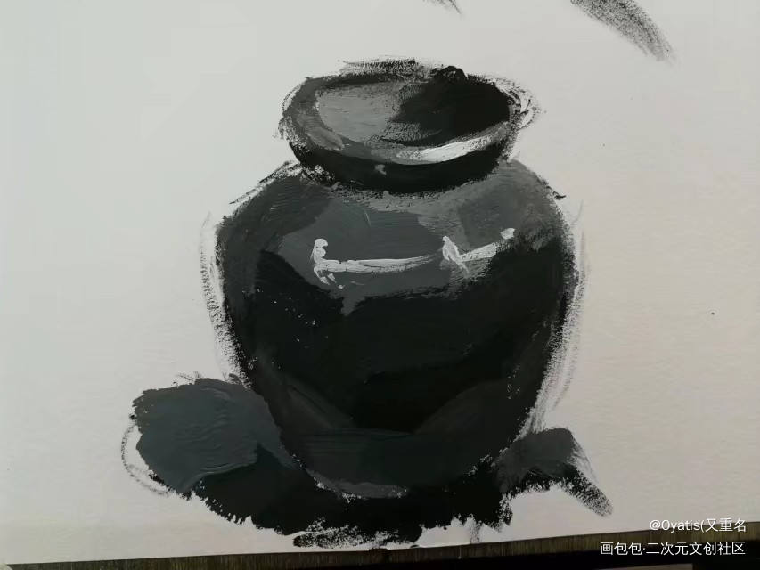 罐罐4_手绘黑白绘画练习临摹绘画绘画作品