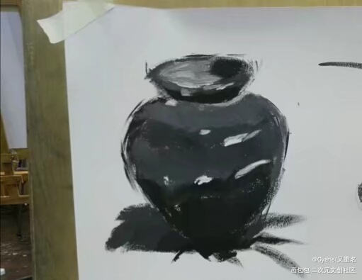 罐罐4_手绘黑白绘画练习临摹绘画绘画作品
