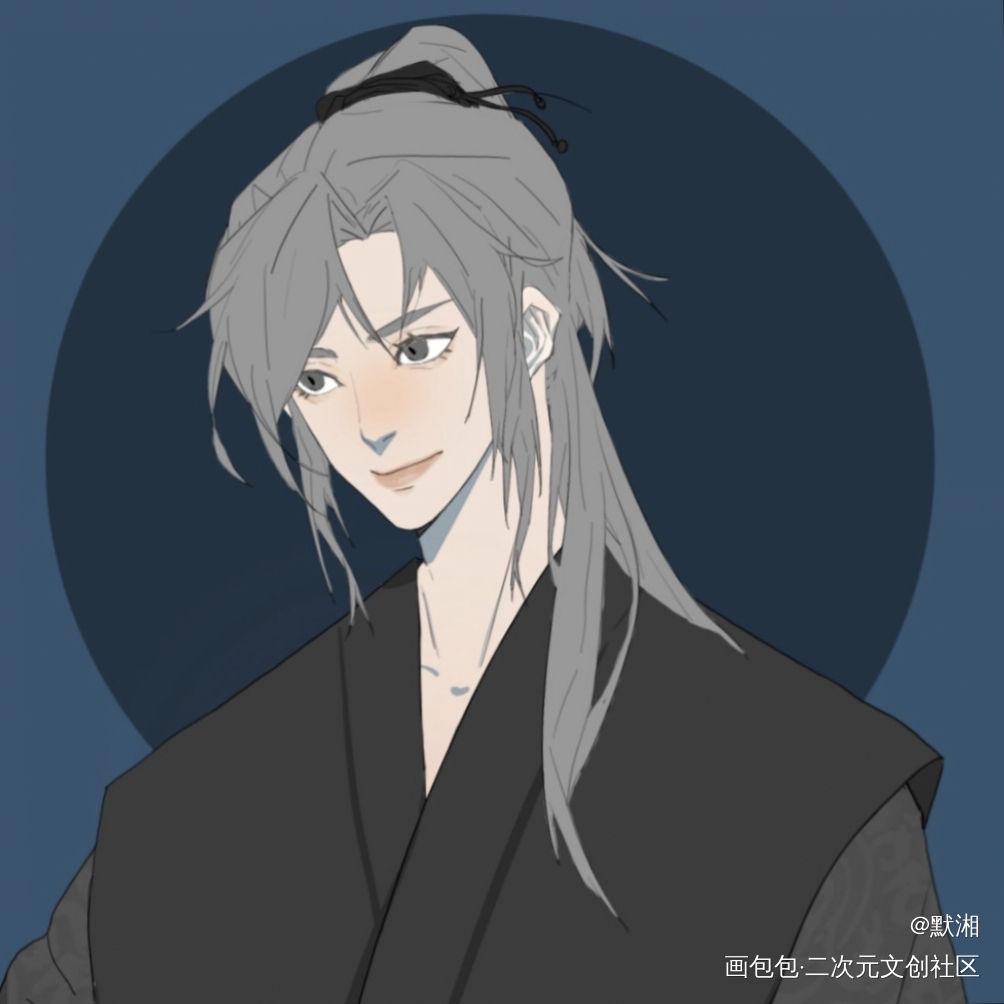 捏脸墨燃_二哈和他的白猫师尊燃晚墨燃绘画作品