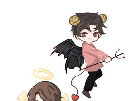 恶魔?&天使?_绘画作品
