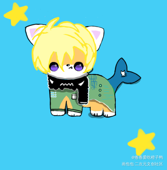 私设黄海_平涂Q版绘画作品