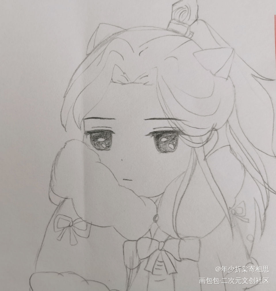 喵喵喵_二哈和他的白猫师尊燃晚手绘古风绘画作品
