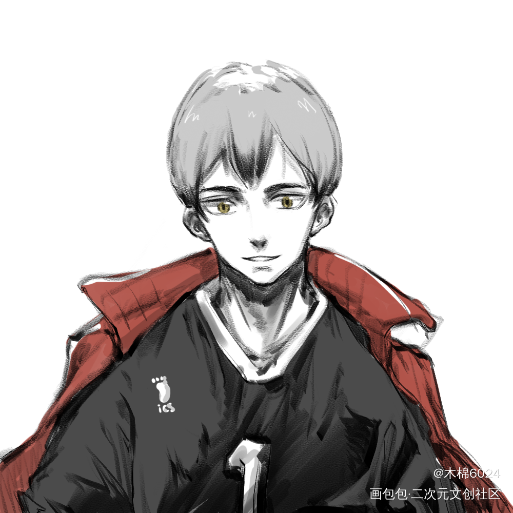 狐狐队长北信介_排球少年绘画作品