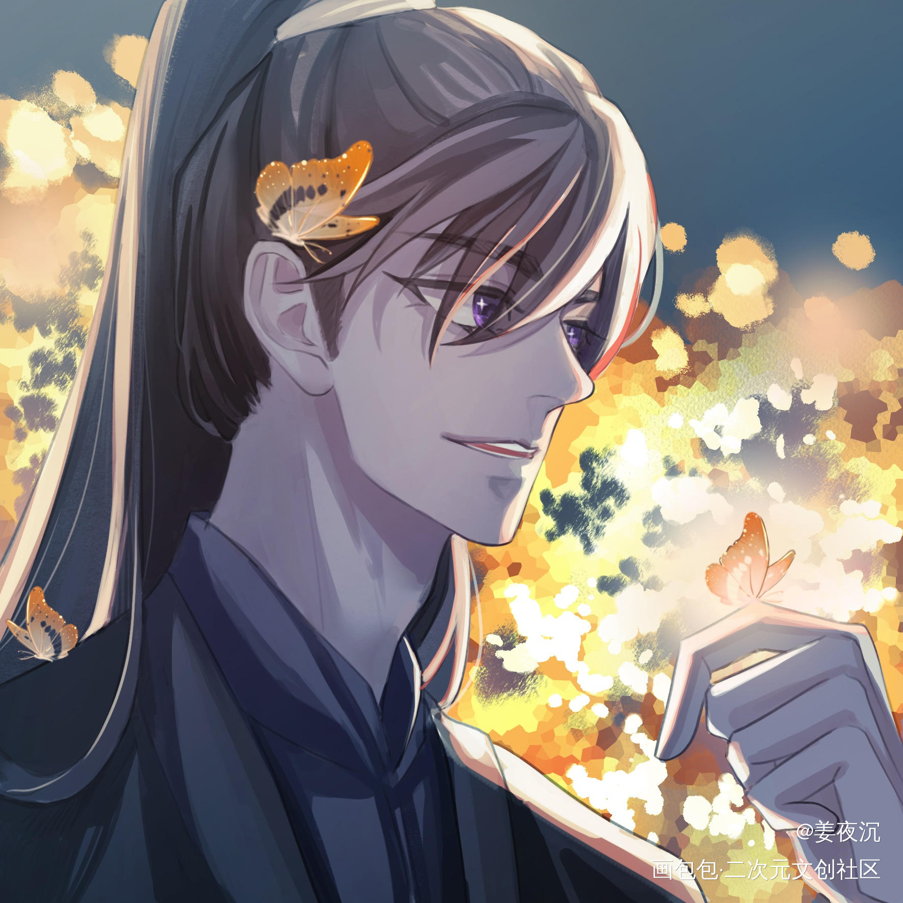 _二哈和他的白猫师尊燃晚绘画作品