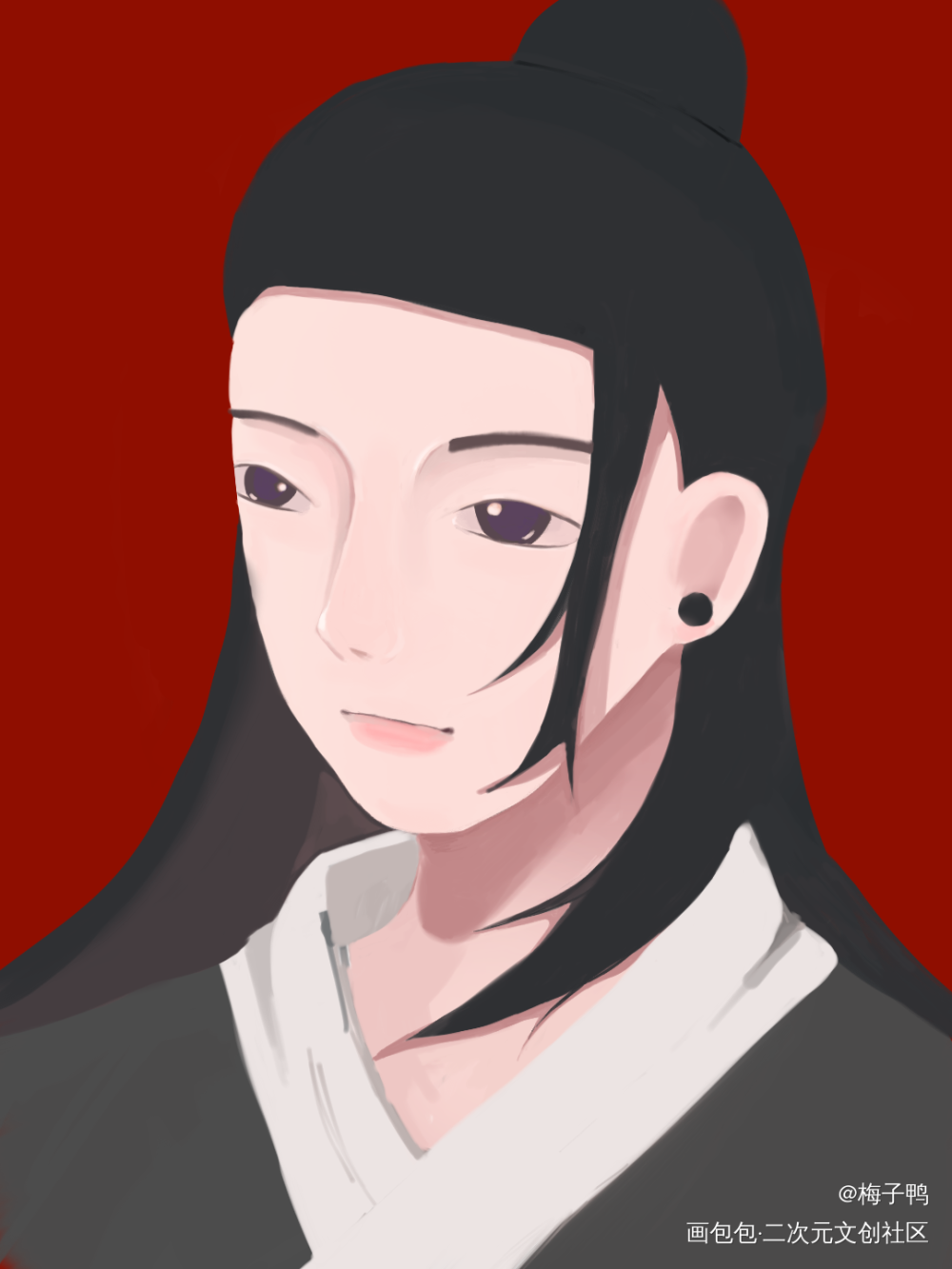 杰_咒术回战夏油杰厚涂绘画作品