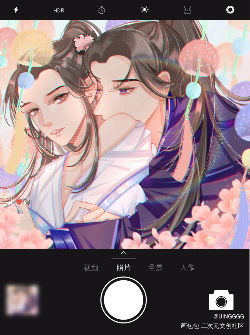 一步一响 一步一想_二哈和他的白猫师尊燃晚绘画作品
