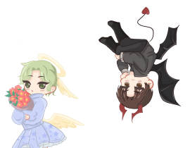 恶魔&天使②_绘画作品