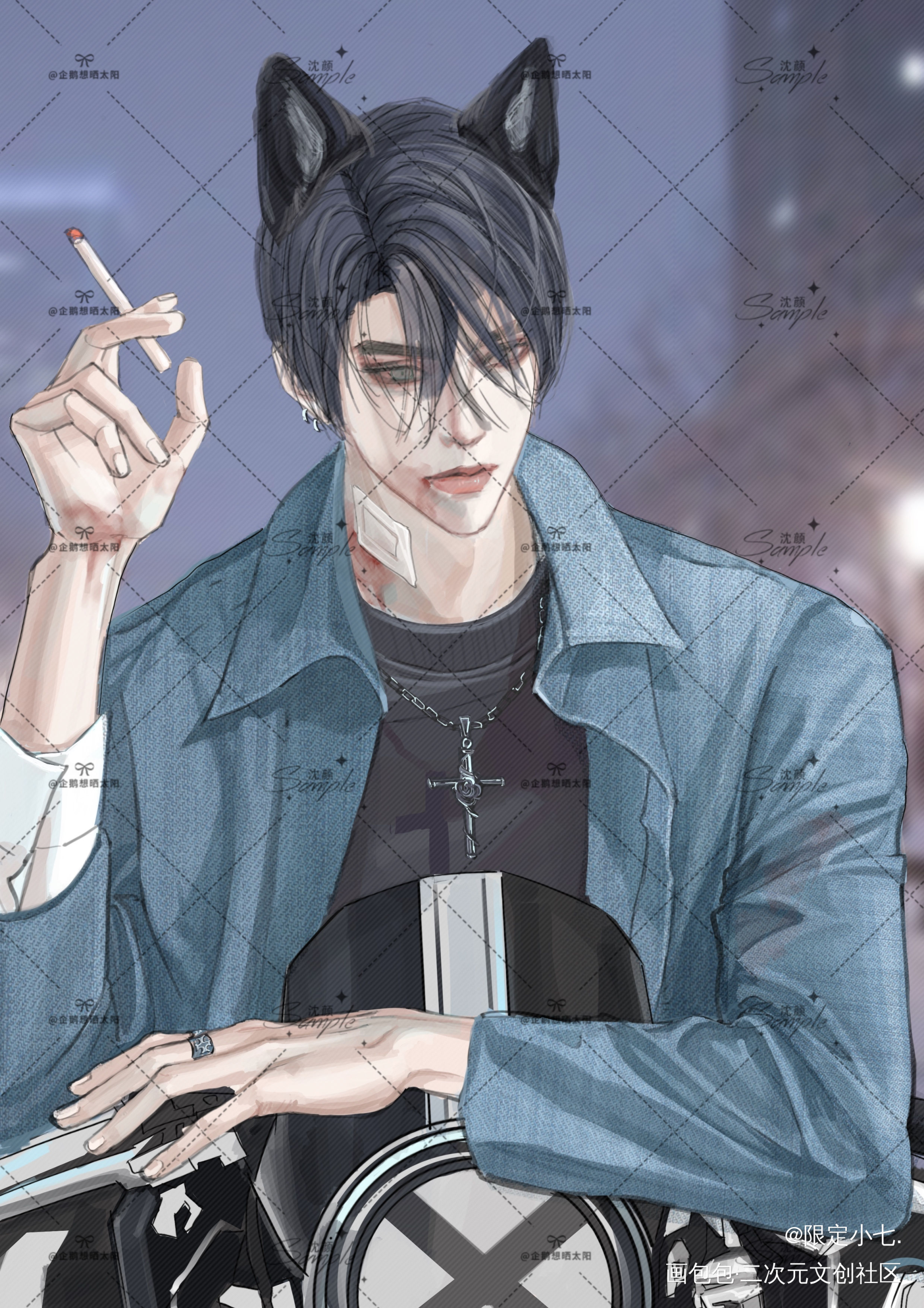 颜司卓_针锋对决188男团颜王王晋颜司卓绘画作品