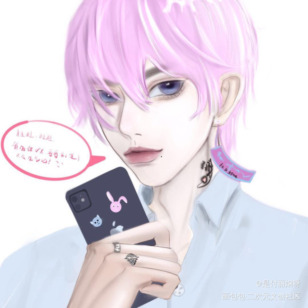 茶茶_半厚涂绘画作品