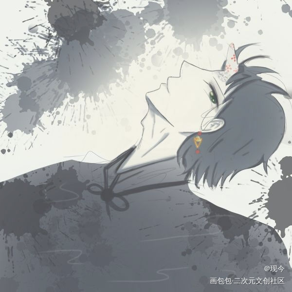 墨迹_手绘平涂手写绘画作品