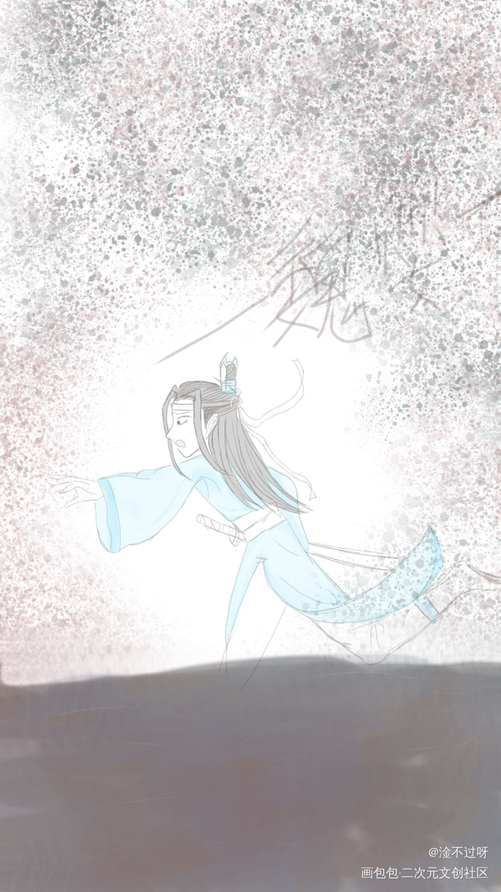 蓝忘机_魔道祖师蓝忘机绘画作品