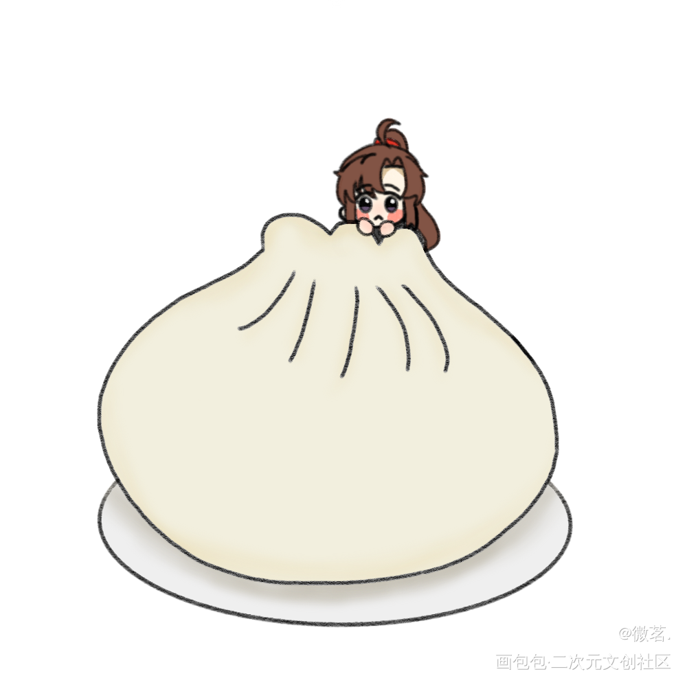 包子_魔道祖师忘羡蓝忘机魏无羡Q版墨香铜臭绘画绘画作品