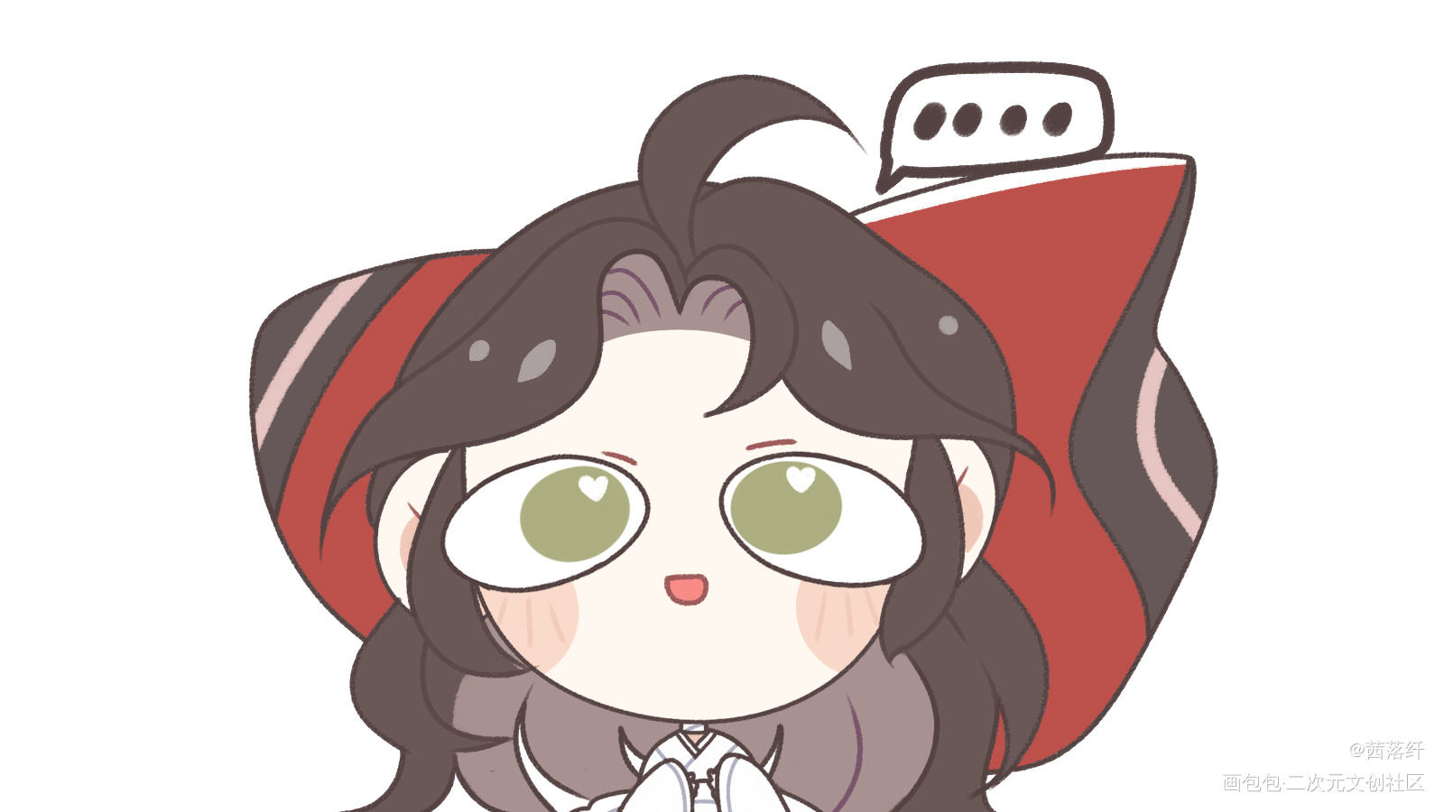 是怜怜呀_天官赐福Q版绘画作品
