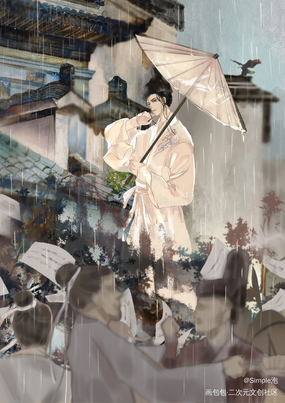 国子监学生起义_将进酒沈泽川策舟沈兰舟唐酒卿绘画作品