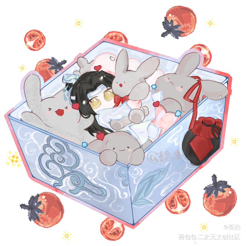 _魔道祖师忘羡Q版绘画作品