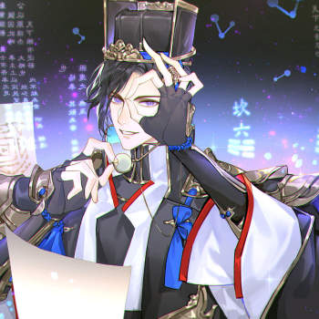 荀彧_三国志幻想大陆绘画插画荀彧绘画作品